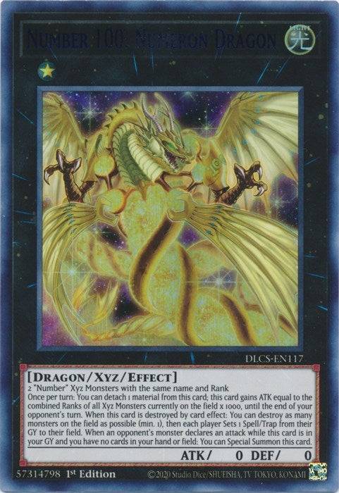 Image for Number 100: Numeron Dragon (Blue) (DLCS-EN117) (DLCS) - YuGiOh