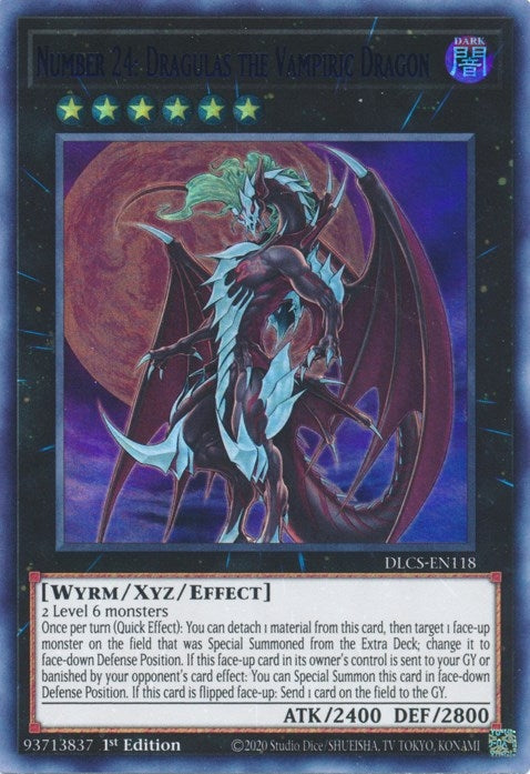Image for Number 24: Dragulas the Vampiric Dragon (Blue) (DLCS-EN118) (DLCS) - YuGiOh