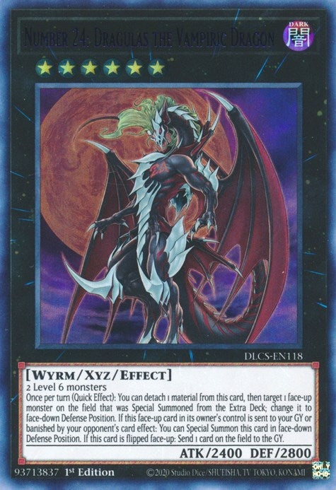 Image for Number 24: Dragulas the Vampiric Dragon (Purple) (DLCS-EN118) (DLCS) - YuGiOh