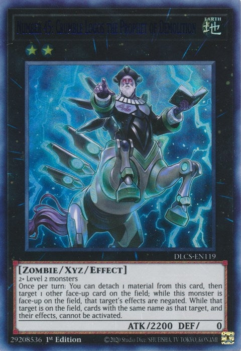 Image for Number 45: Crumble Logos the Prophet of Demolition (Blue) (DLCS-EN119) (DLCS) - YuGiOh