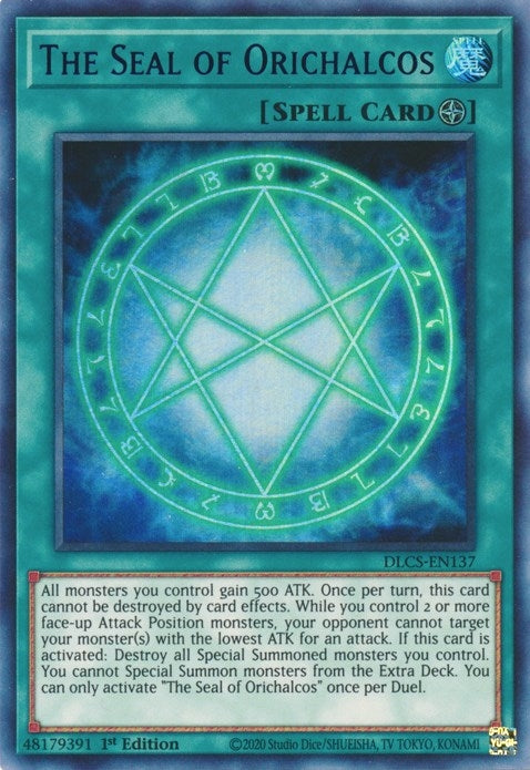 Image for The Seal of Orichalcos (Blue) (DLCS-EN137) (DLCS) - YuGiOh