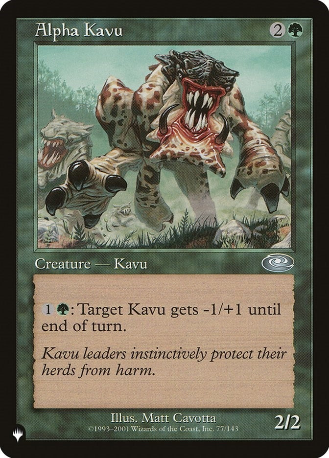 Image for Alpha Kavu (77/143) (The List Reprints) - Magic: The Gathering