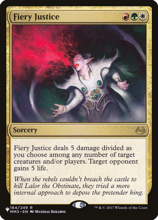 Image for Fiery Justice (164/249) (The List Reprints) - Magic: The Gathering