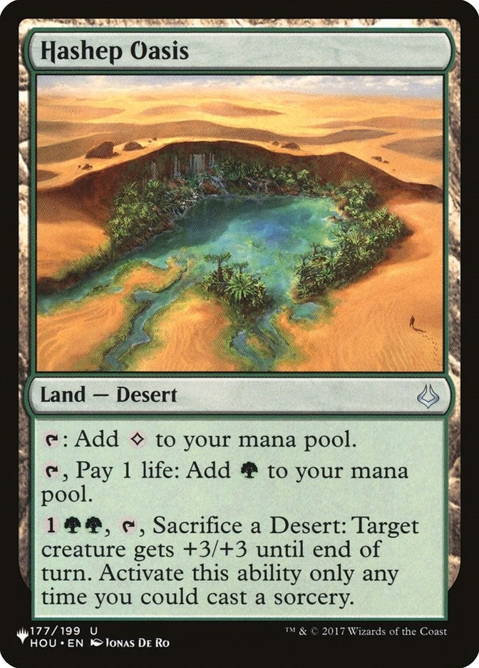 Image for Hashep Oasis (177/199) (The List Reprints) - Magic: The Gathering