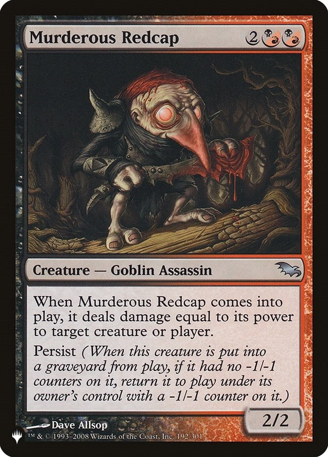 Image for Murderous Redcap (192/301) (The List Reprints) - Magic: The Gathering
