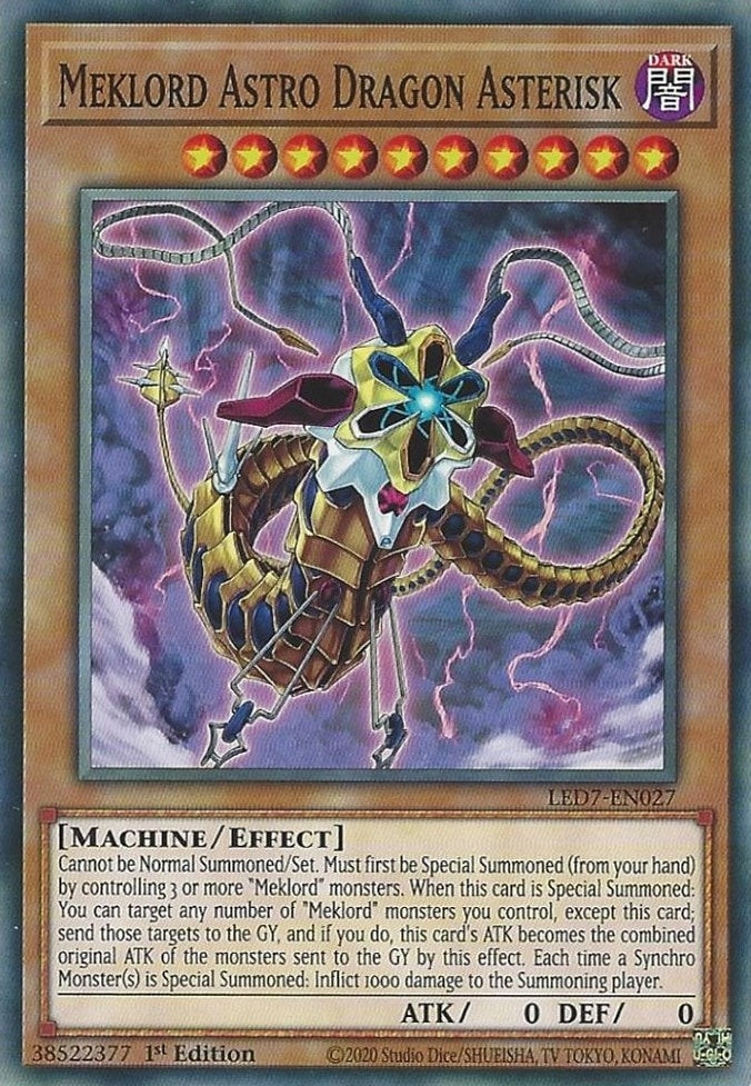 Image for Meklord Astro Dragon Asterisk (LED7-EN027) (LED7) - YuGiOh