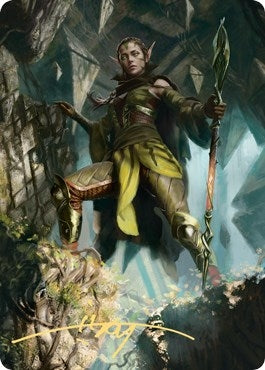 Image for Nissa of Shadowed Boughs Art Card (5/81) (Gold-Stamped Signature) (5) (Zendikar Rising) - Magic: The Gathering