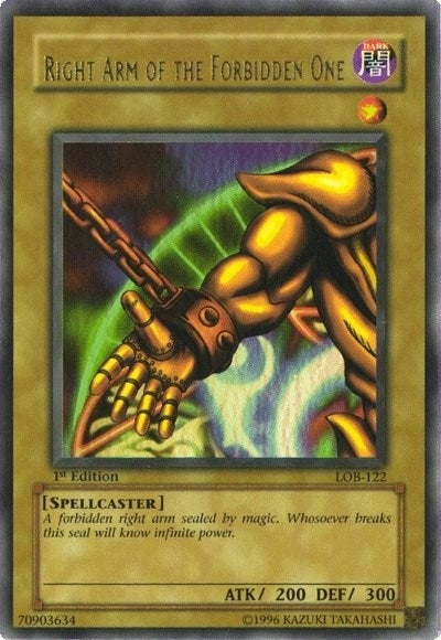 Image for Right Arm of the Forbidden One (LOB-122) (LOB) - YuGiOh