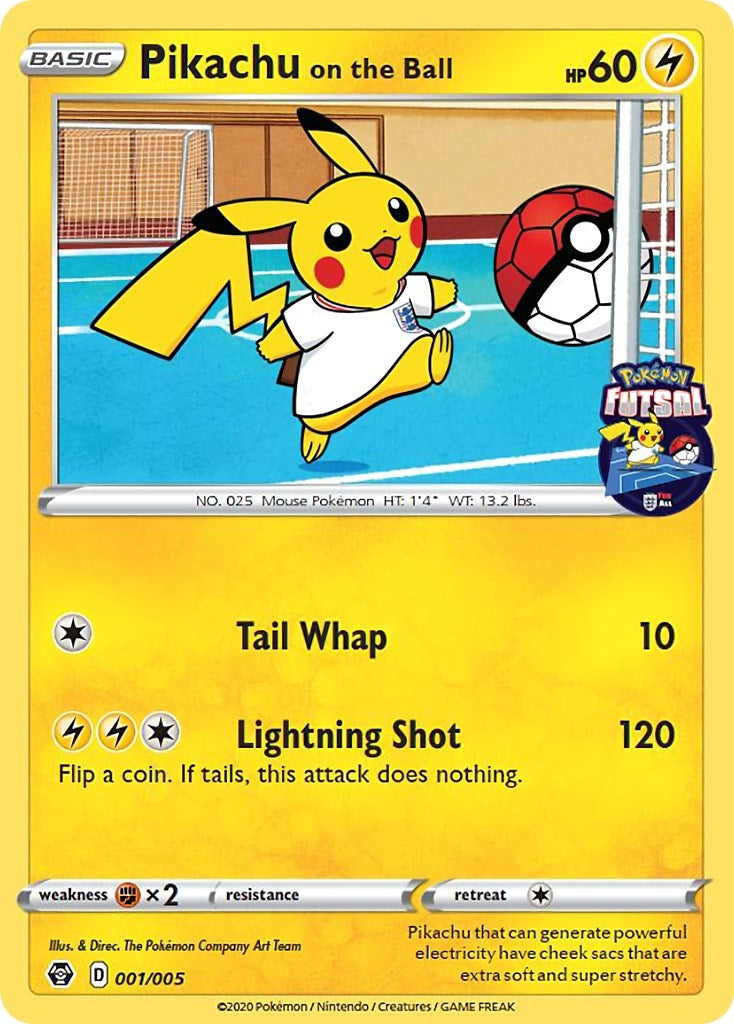 Image for Pikachu on the Ball - 001/005 (Pokemon Futsal) (001/005) (MCAP) - Pokemon
