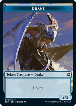 Image for Drake // Plant Double-Sided Token (5 // 8) (Zendikar Rising) - Magic: The Gathering