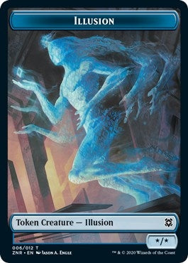 Image for Illusion // Plant Double-Sided Token (6 // 8) (Zendikar Rising) - Magic: The Gathering