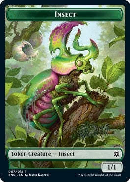 Image for Insect // Kor Warrior Double-Sided Token (7 // 4) (Zendikar Rising) - Magic: The Gathering