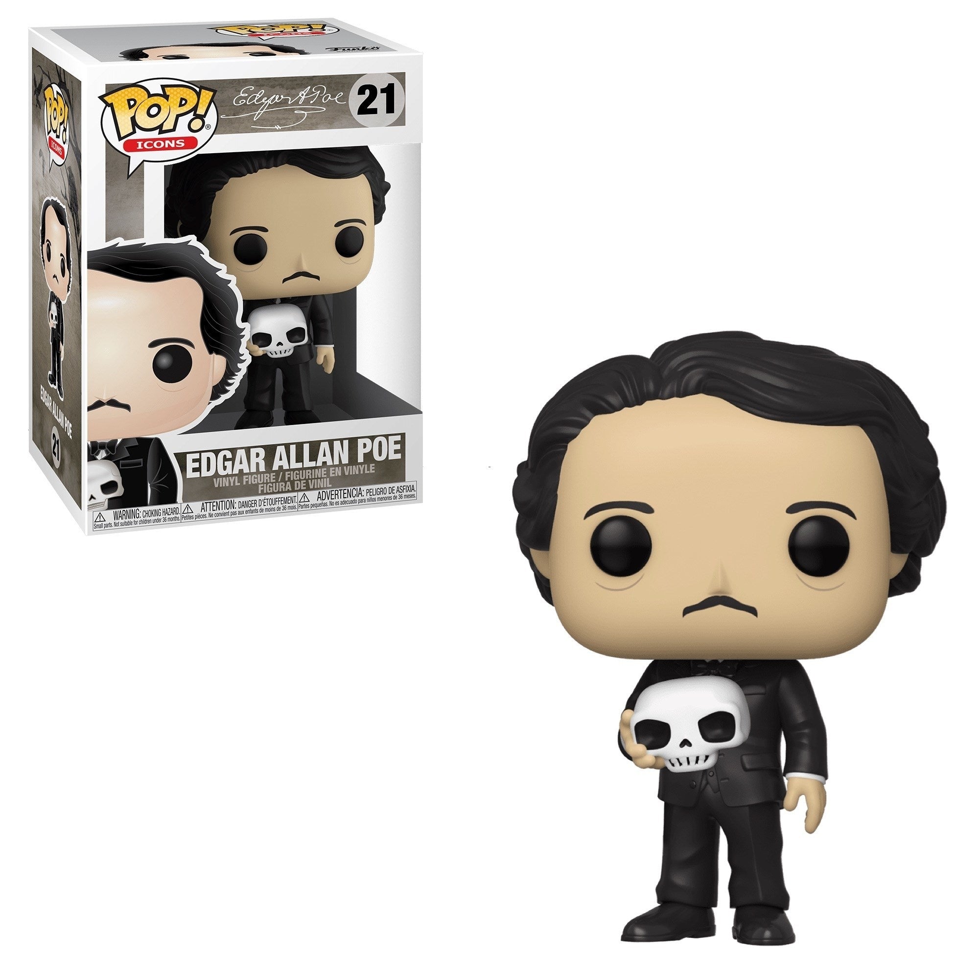 Image for Edgar Allan Poe (with Skull) - Funko
