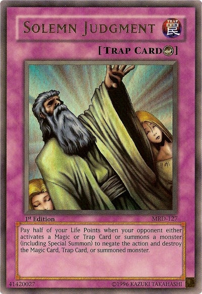 Image for Solemn Judgment (MRD-127) (MRD) - YuGiOh