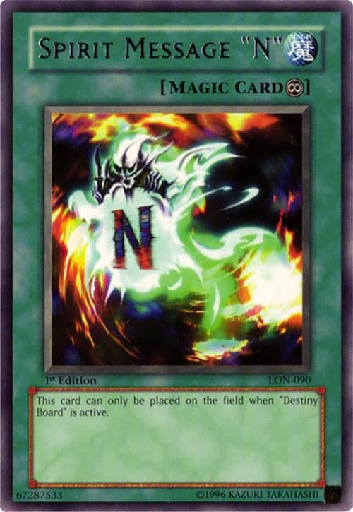 Image for Spirit Message "N" (LON-090) (LON) - YuGiOh
