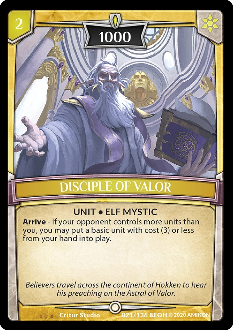 Image for Disciple of Valor (21/136 8EOH) (Echoes of Hokken) - Argent Saga TCG
