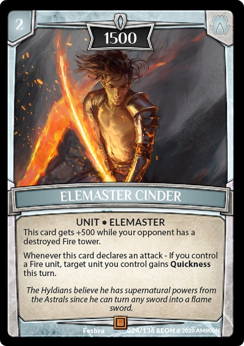 Image for Elemaster Cinder (24/136 8EOH) (Echoes of Hokken) - Argent Saga TCG