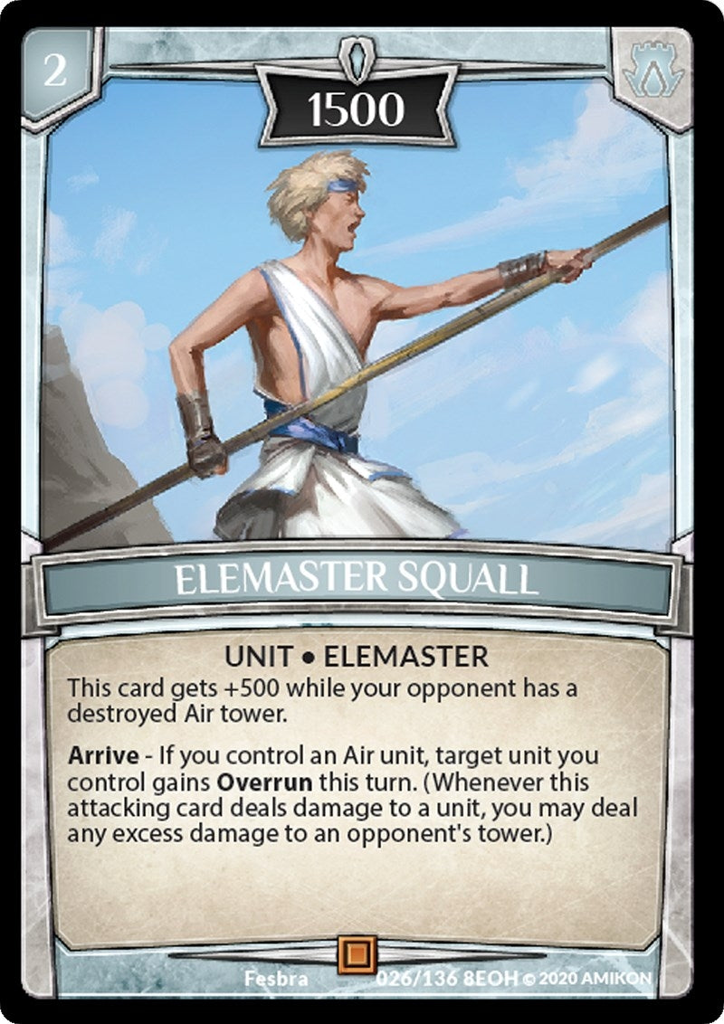Image for Elemaster Squall (26/136 8EOH) (Echoes of Hokken) - Argent Saga TCG