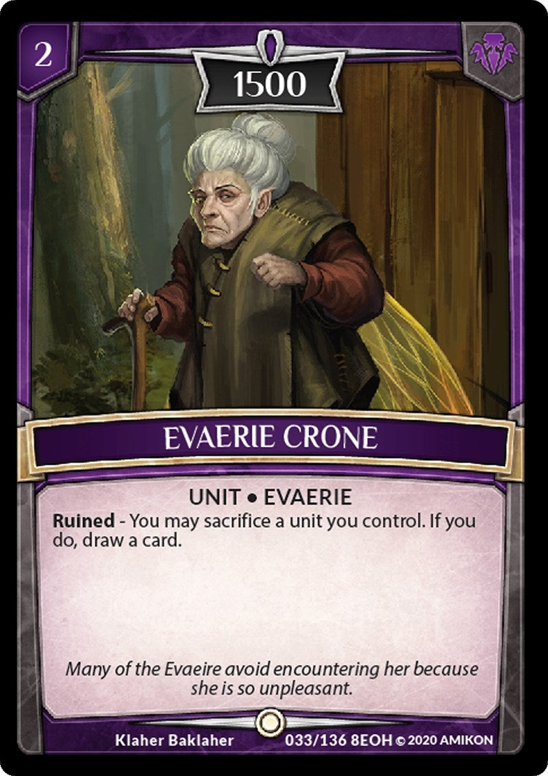 Image for Evaerie Crone (33/136 8EOH) (Echoes of Hokken) - Argent Saga TCG