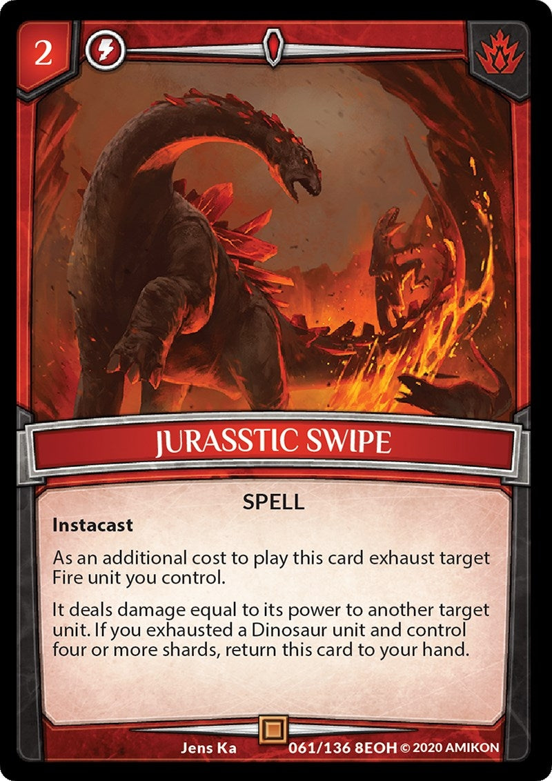 Image for Jurasstic Swipe (61/136 8EOH) (Echoes of Hokken) - Argent Saga TCG