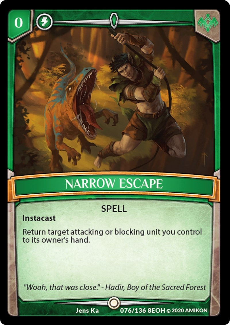 Image for Narrow Escape (76/136 8EOH) (Echoes of Hokken) - Argent Saga TCG