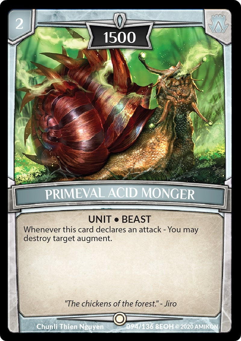 Image for Primeval Acid Monger (94/136 8EOH) (Echoes of Hokken) - Argent Saga TCG