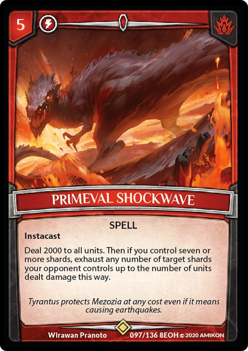 Image for Primeval Shockwave (97/136 8EOH) (Echoes of Hokken) - Argent Saga TCG