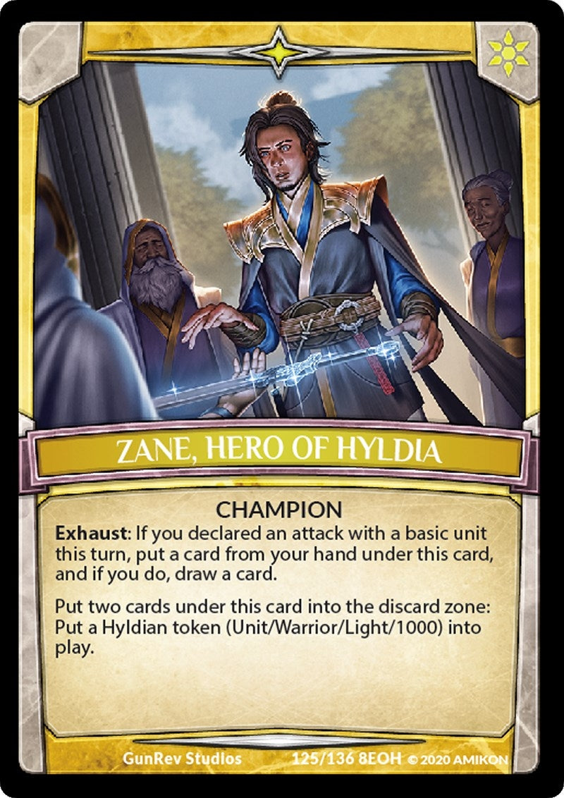 Image for Zane, Hero of Hyldia (125/136 8EOH) (Echoes of Hokken) - Argent Saga TCG