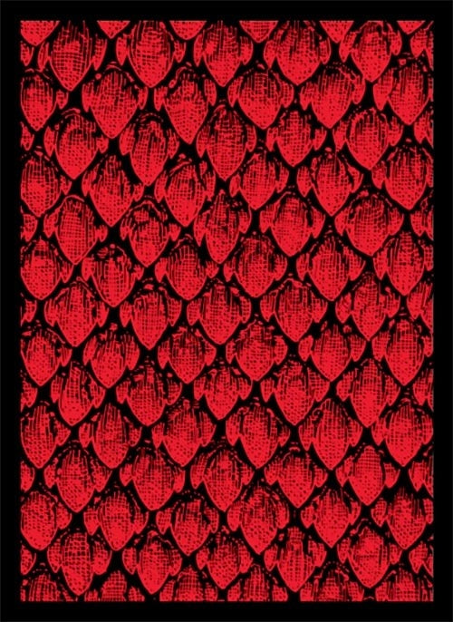 Image for Matte Sleeve - Dragon Hide Red (50-Pack) - Card Sleeves