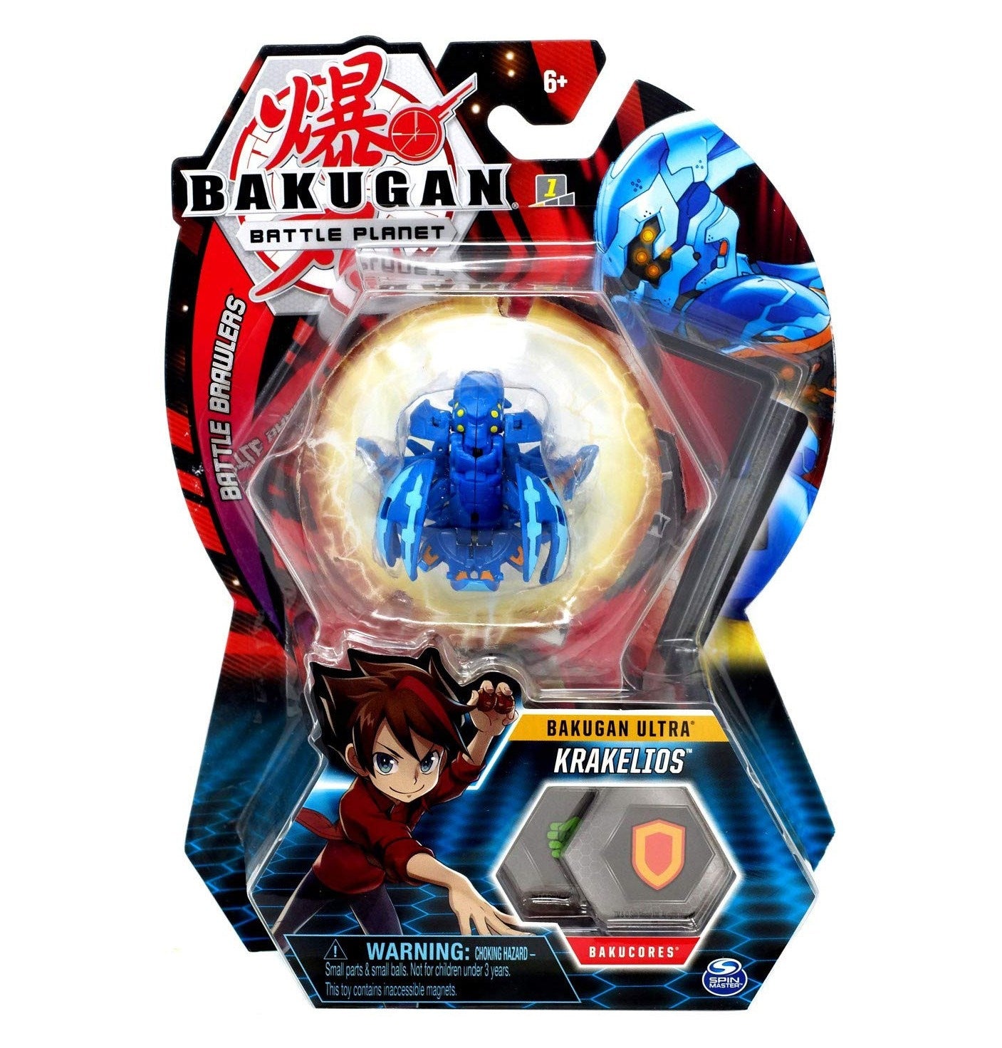 Image for Bakugan Ultra 3-inch Tall Collectible Transforming Creature - Aquos Krakelios - Bakugan TCG