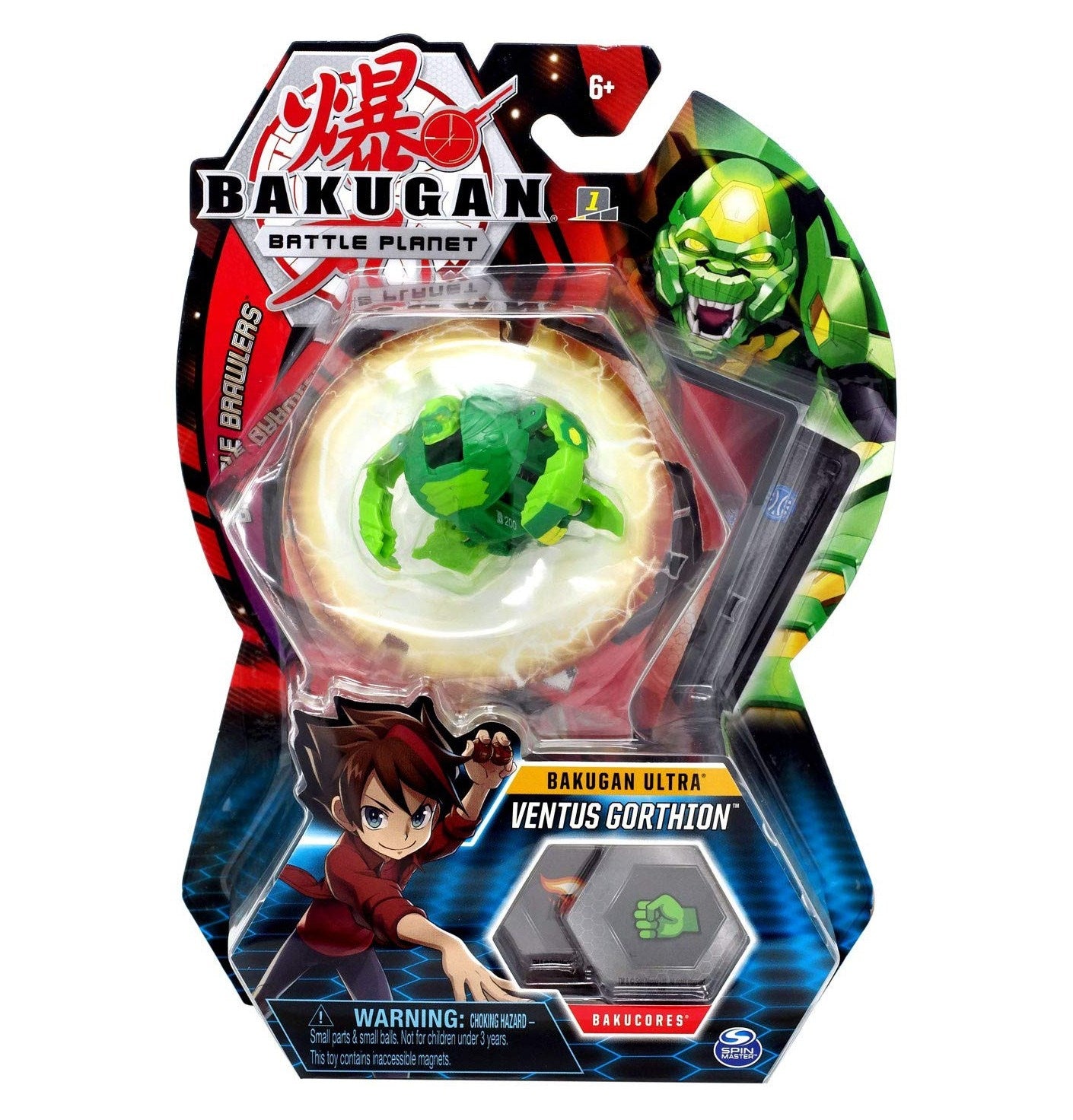 Image for Bakugan Ultra 3-inch Tall Collectible Transforming Creature - Ventus Gorthion - Bakugan TCG