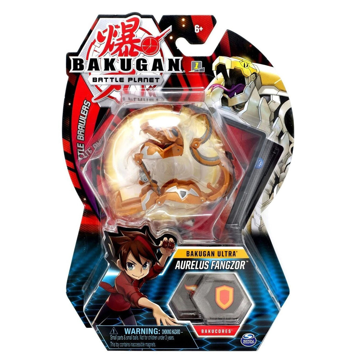 Image for Bakugan Ultra 3-inch Tall Collectible Transforming Creature - Aurelus Fangzor - Bakugan TCG
