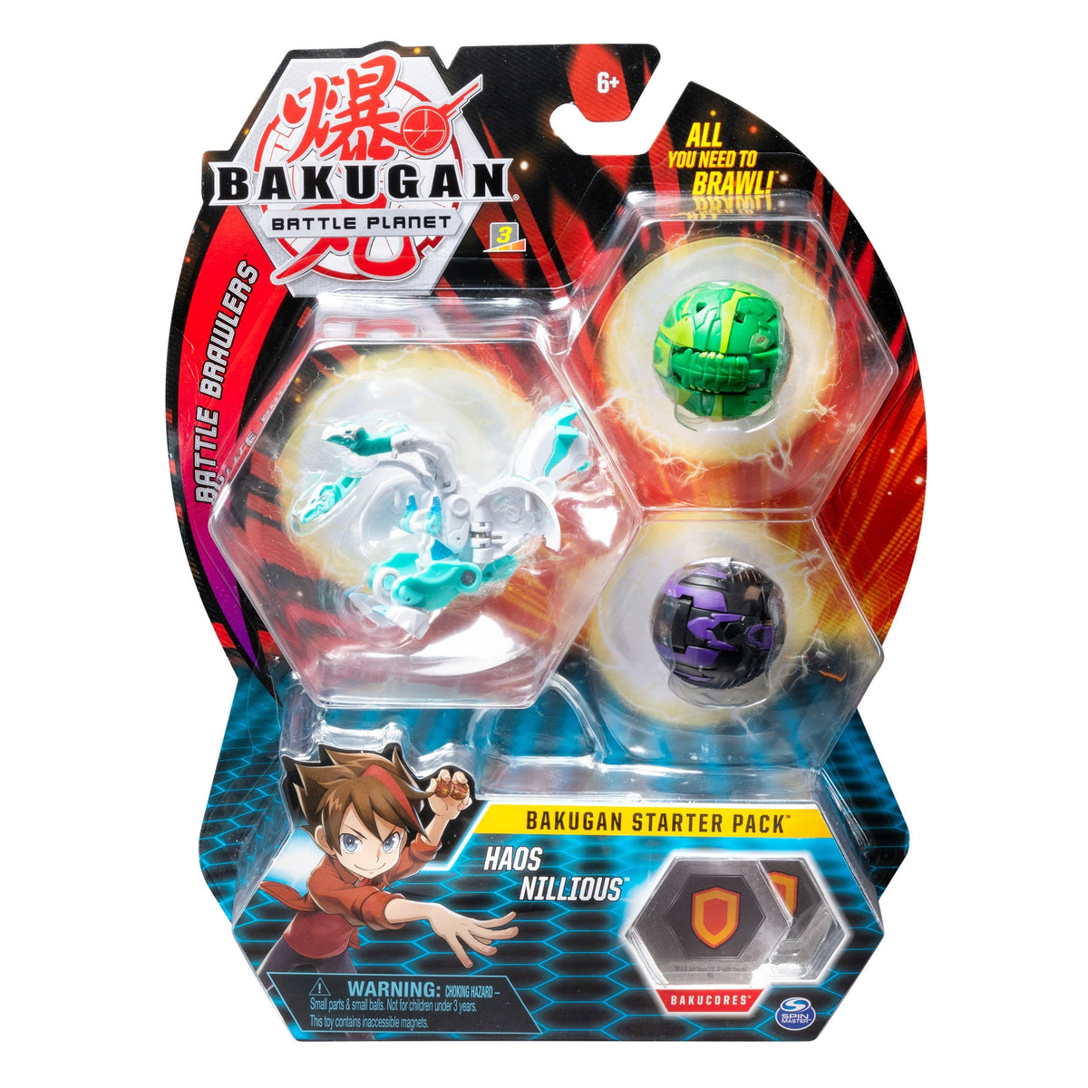 Image for Bakugan Starter 3-Pack - Haos Nillious - Bakugan TCG