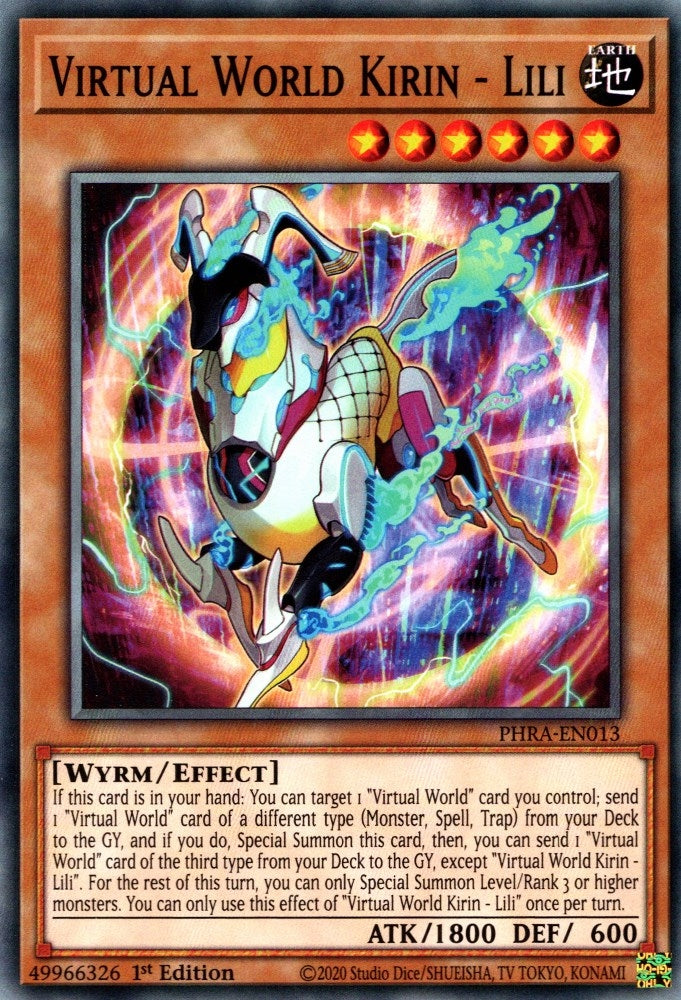 Image for Virtual World Kirin - Lili (PHRA-EN013) (PHRA) - YuGiOh