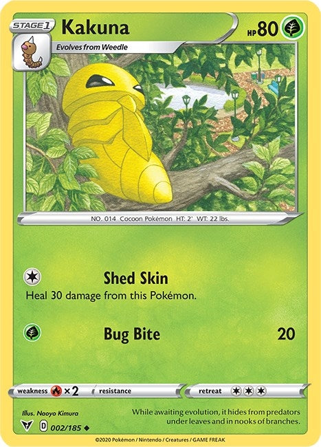 Image for Kakuna (002/185) (SWSH04) - Pokemon