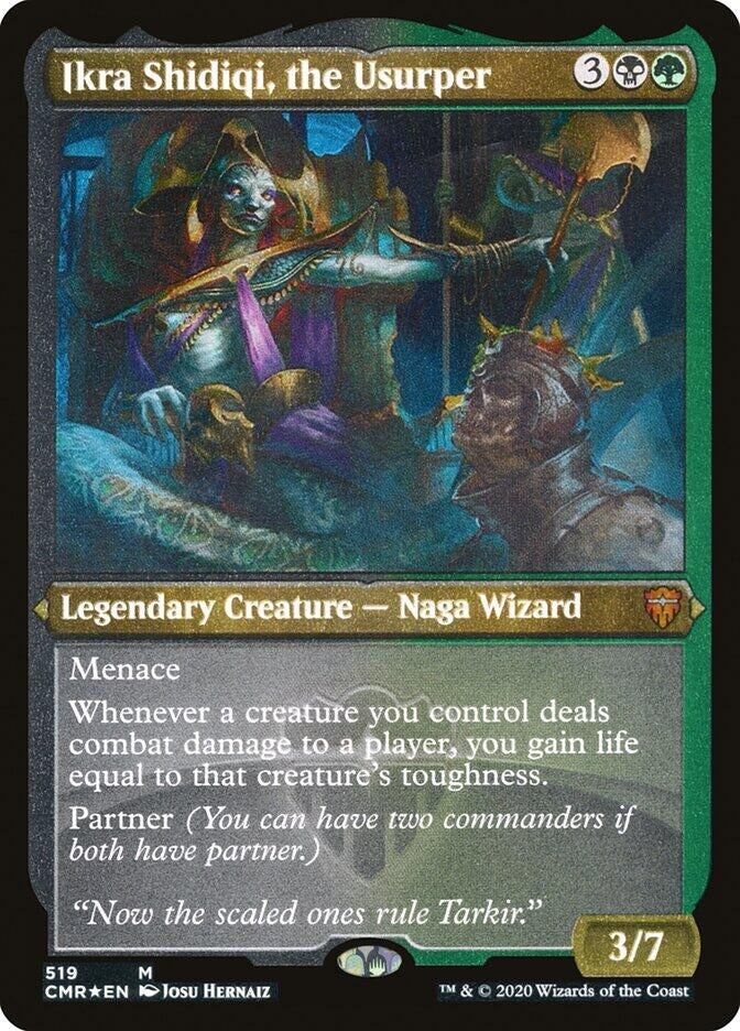 Image for Ikra Shidiqi, the Usurper (Foil Etched) (519) (Commander Legends) - Magic: The Gathering