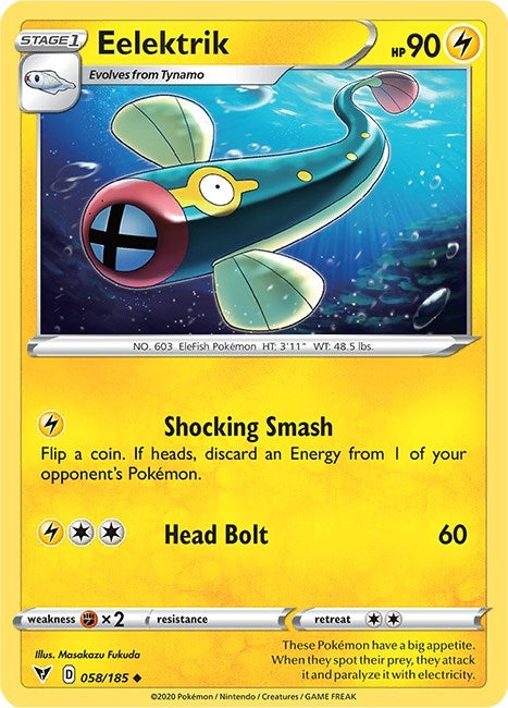 Image for Eelektrik (058/185) (SWSH04) - Pokemon