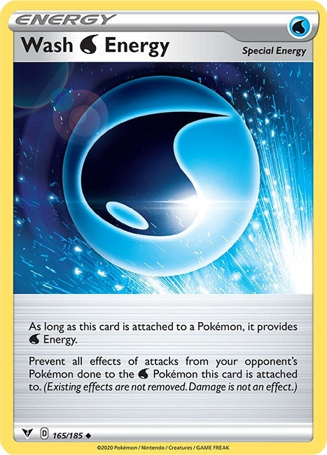 Image for Wash Water Energy (165/185) (SWSH04) - Pokemon