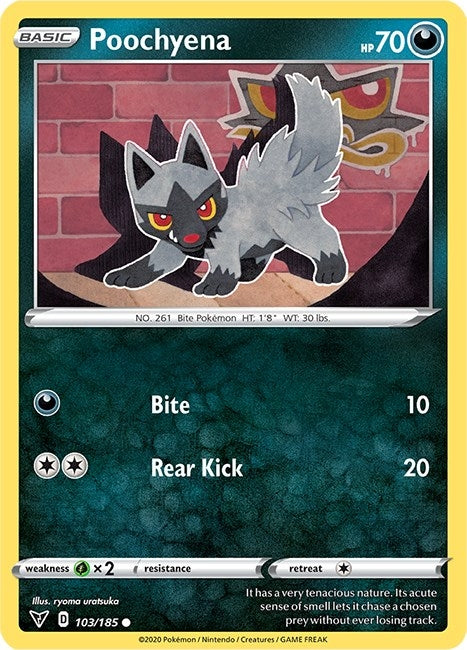 Image for Poochyena (103/185) (SWSH04) - Pokemon