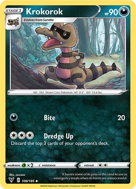 Image for Krokorok (108/185) (SWSH04) - Pokemon