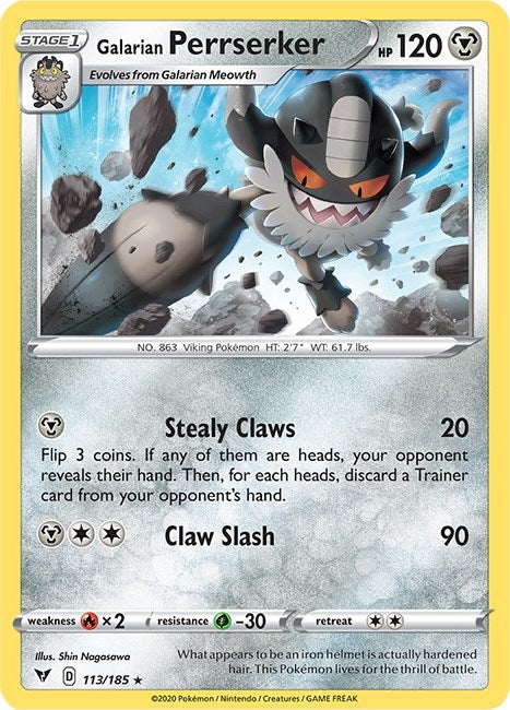 Image for Galarian Perrserker (113/185) (SWSH04) - Pokemon