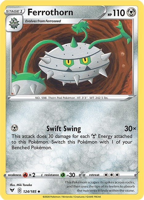 Image for Ferrothorn (124/185) (SWSH04) - Pokemon