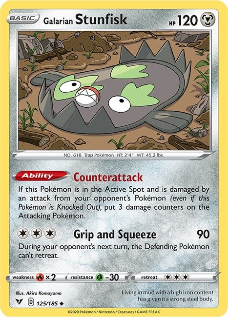 Image for Galarian Stunfisk (125/185) (SWSH04) - Pokemon