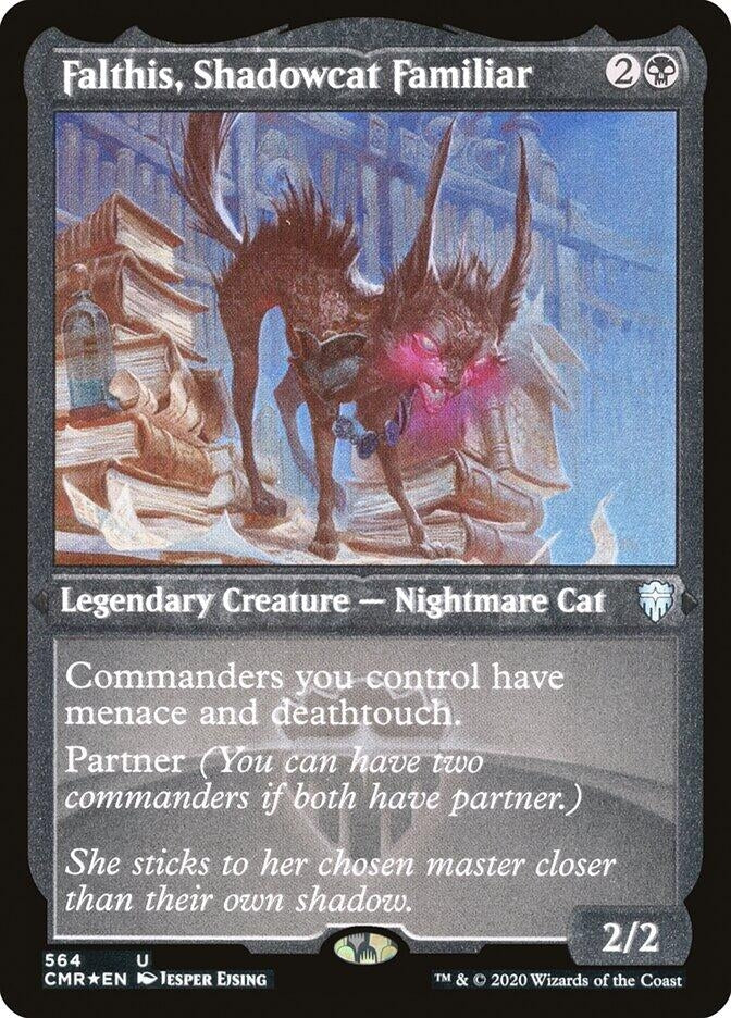 Image for Falthis, Shadowcat Familiar (Foil Etched) (564) (Commander Legends) - Magic: The Gathering