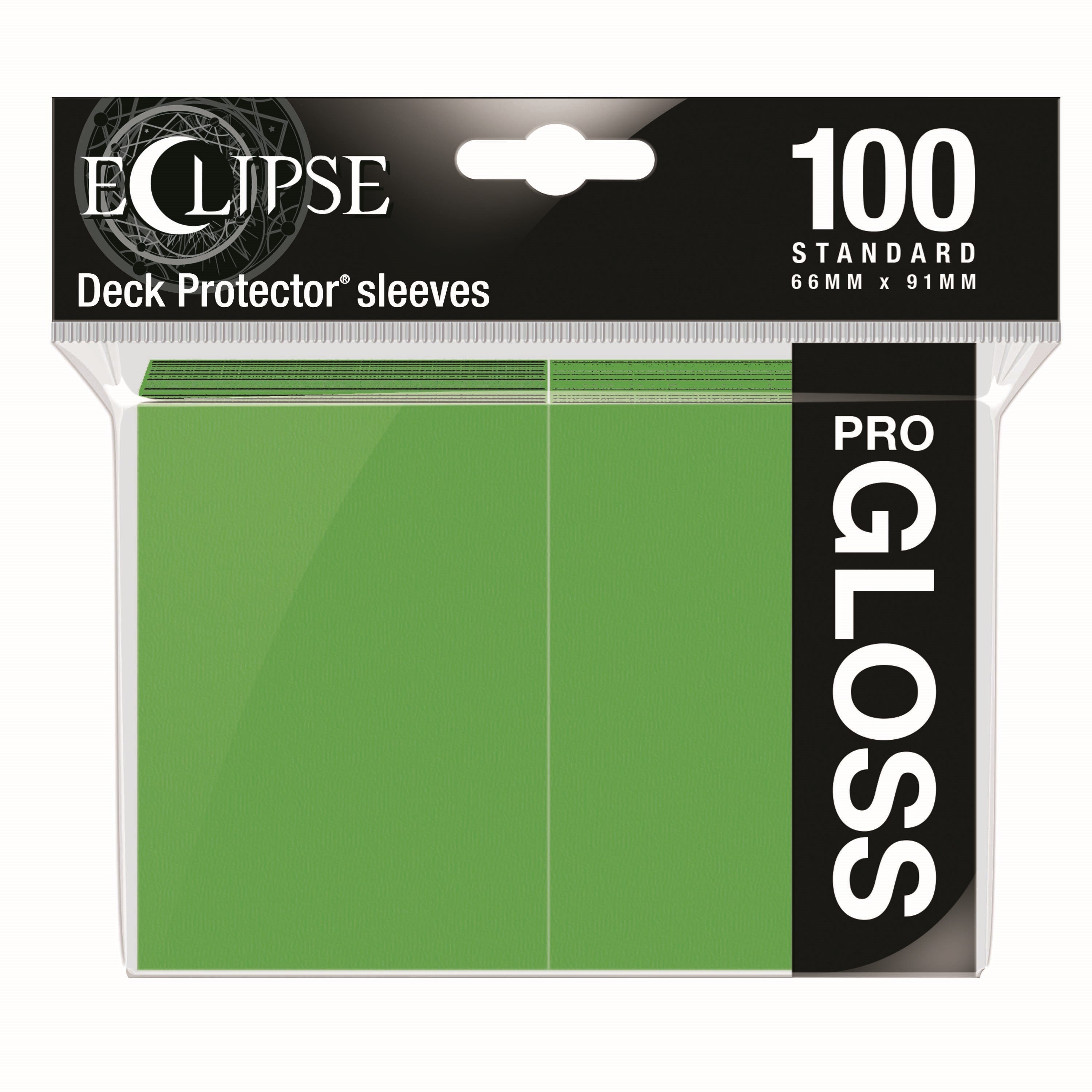 Image for PRO-Gloss Eclipse Standard Deck Protector Sleeves - Lime Green (100-Pack) - Card Sleeves