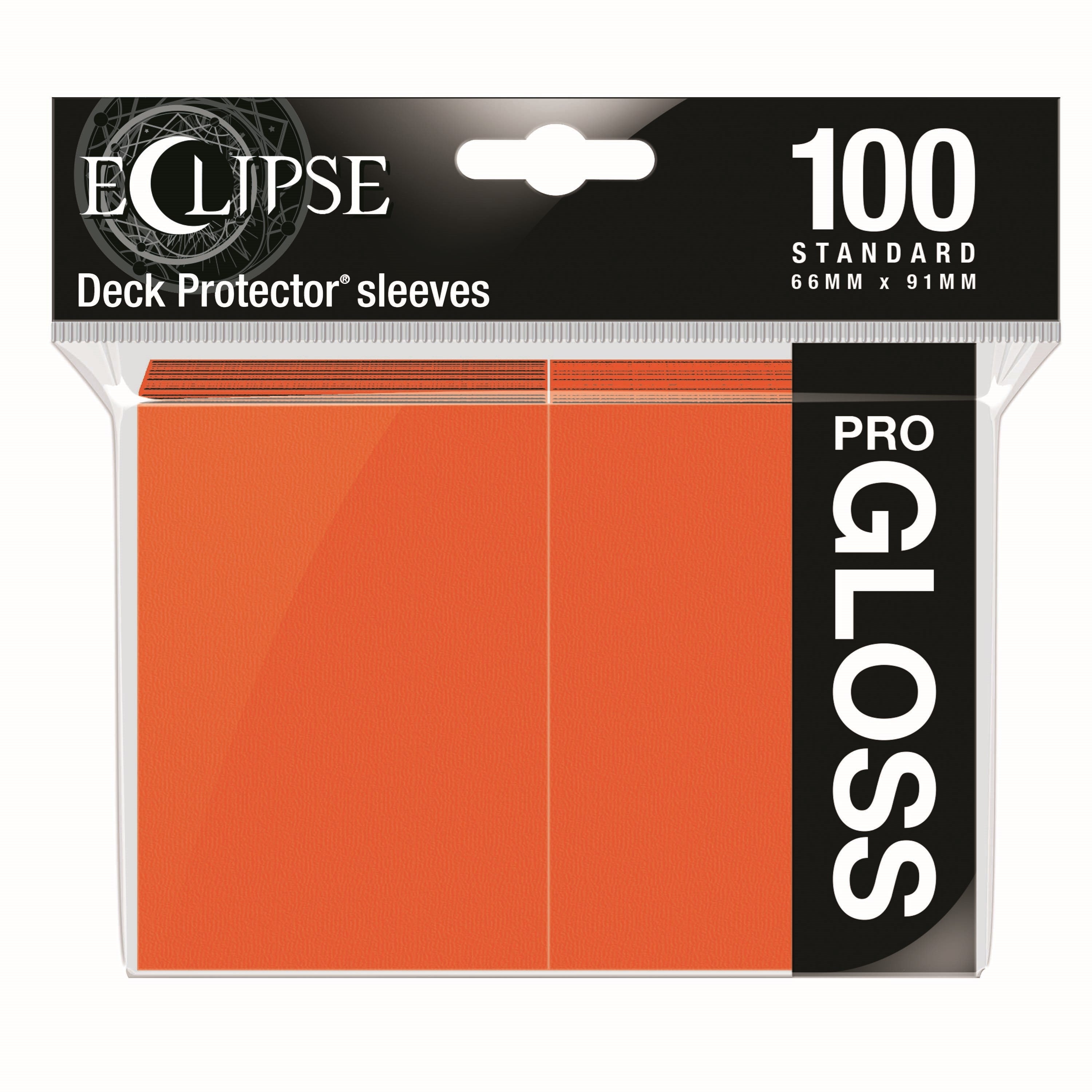 Image for PRO-Gloss Eclipse Standard Deck Protector Sleeves - Pumpkin Orange (100-Pack) - Card Sleeves