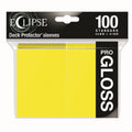 Image for PRO-Gloss Eclipse Standard Deck Protector Sleeves - Lemon Yellow (100-Pack) - Card Sleeves