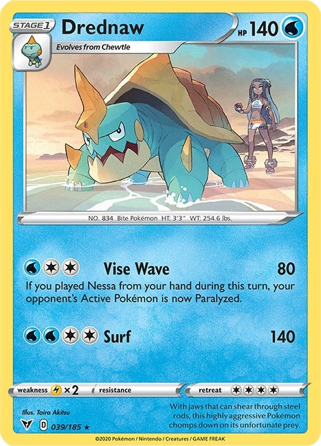 Image for Drednaw - 39/185 (Cracked Ice Holo) (039/185) (PR) - Pokemon