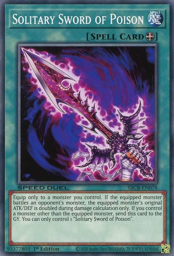 Image for Solitary Sword of Poison (SBCB-EN078) (SBCB) - YuGiOh