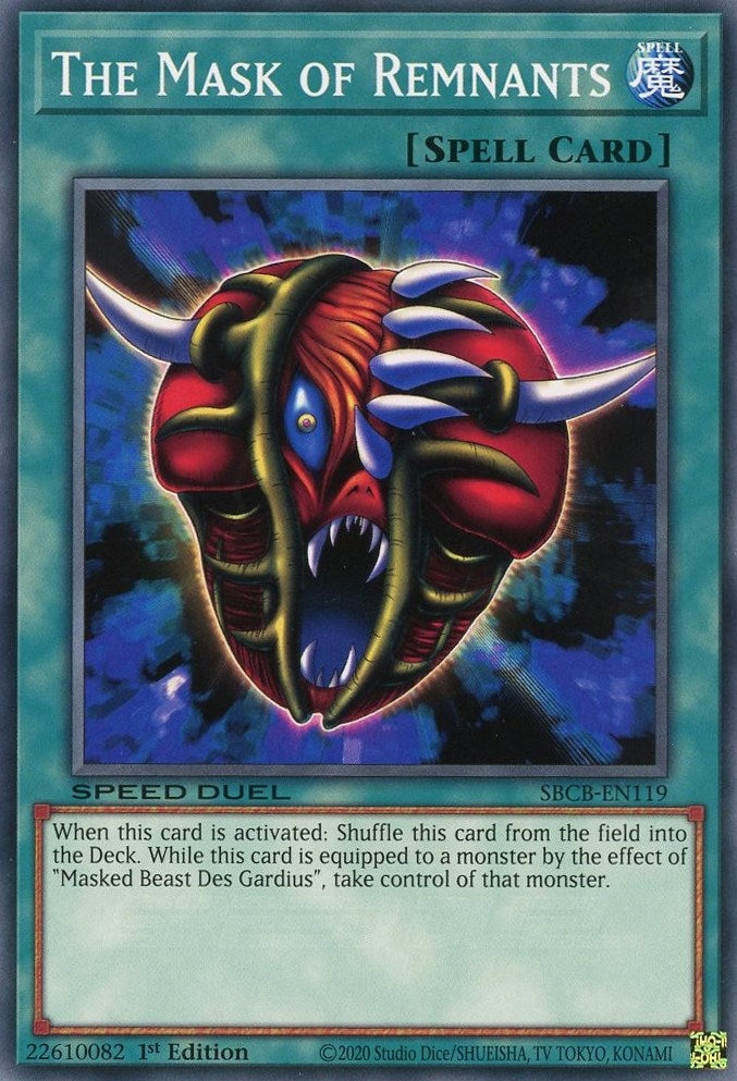 Image for The Mask of Remnants (SBCB-EN119) (SBCB) - YuGiOh